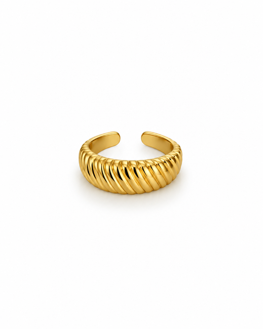 Anel Listrado Dourado ou Prateado