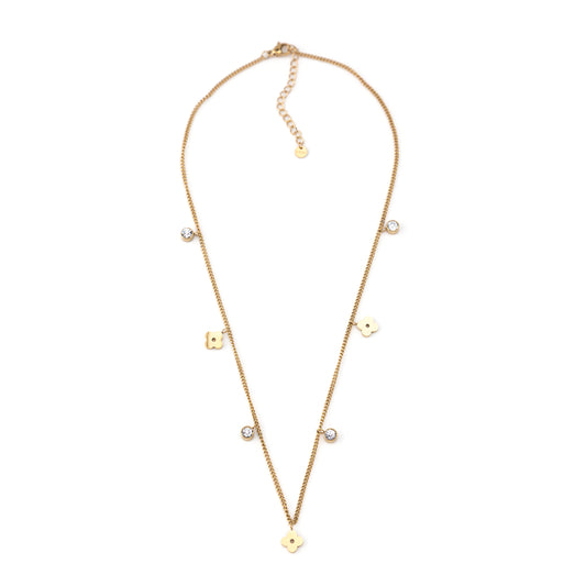 Colar Trevo ou Borboleta Dourado