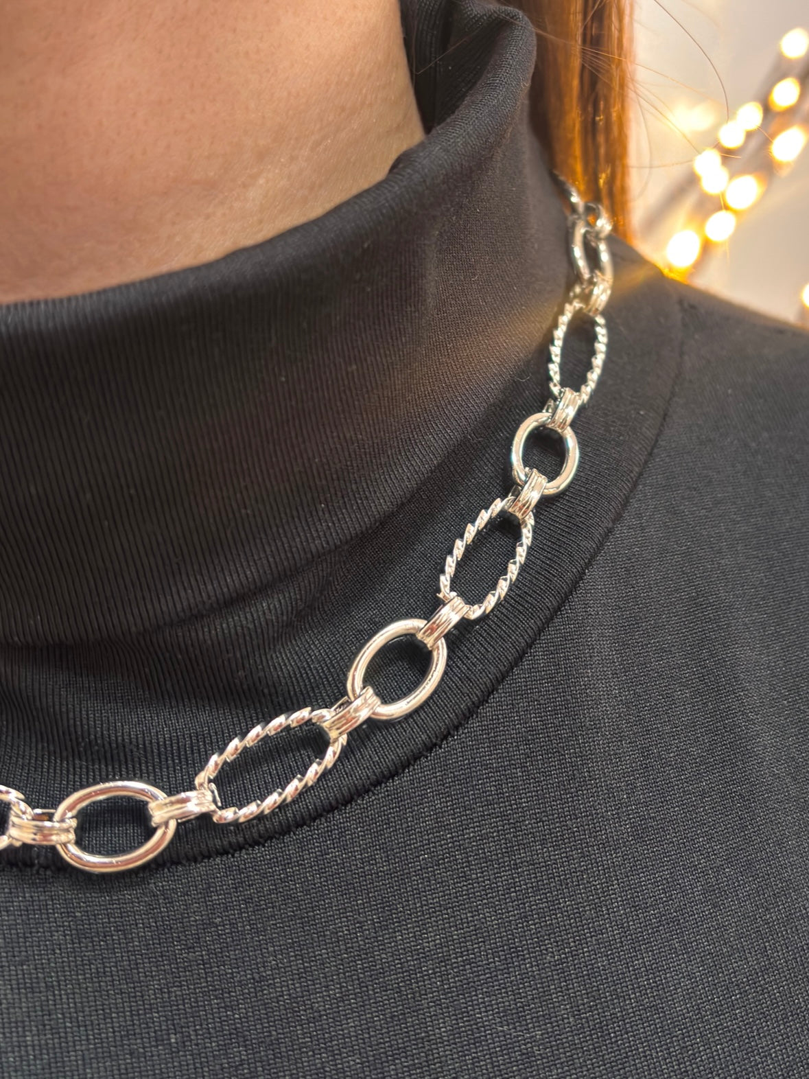 Colar Glow Chain Prateado