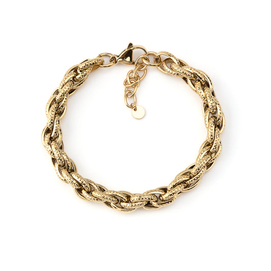 Pulseira Elos Trabalhados Dourado ou Prateado