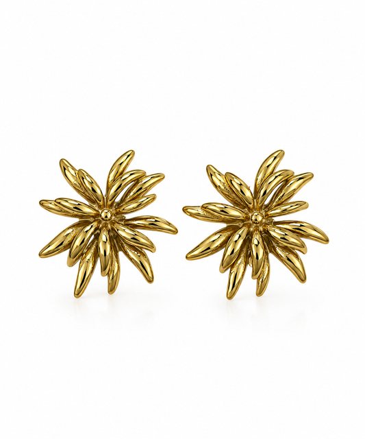 Brincos Flor Dourado ou Prateado