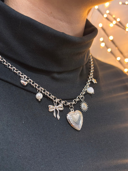 Colar For Life Dourado ou Prateado - Relicário com 1/2 fotografias