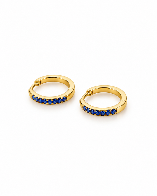 Brincos Azul Dourado