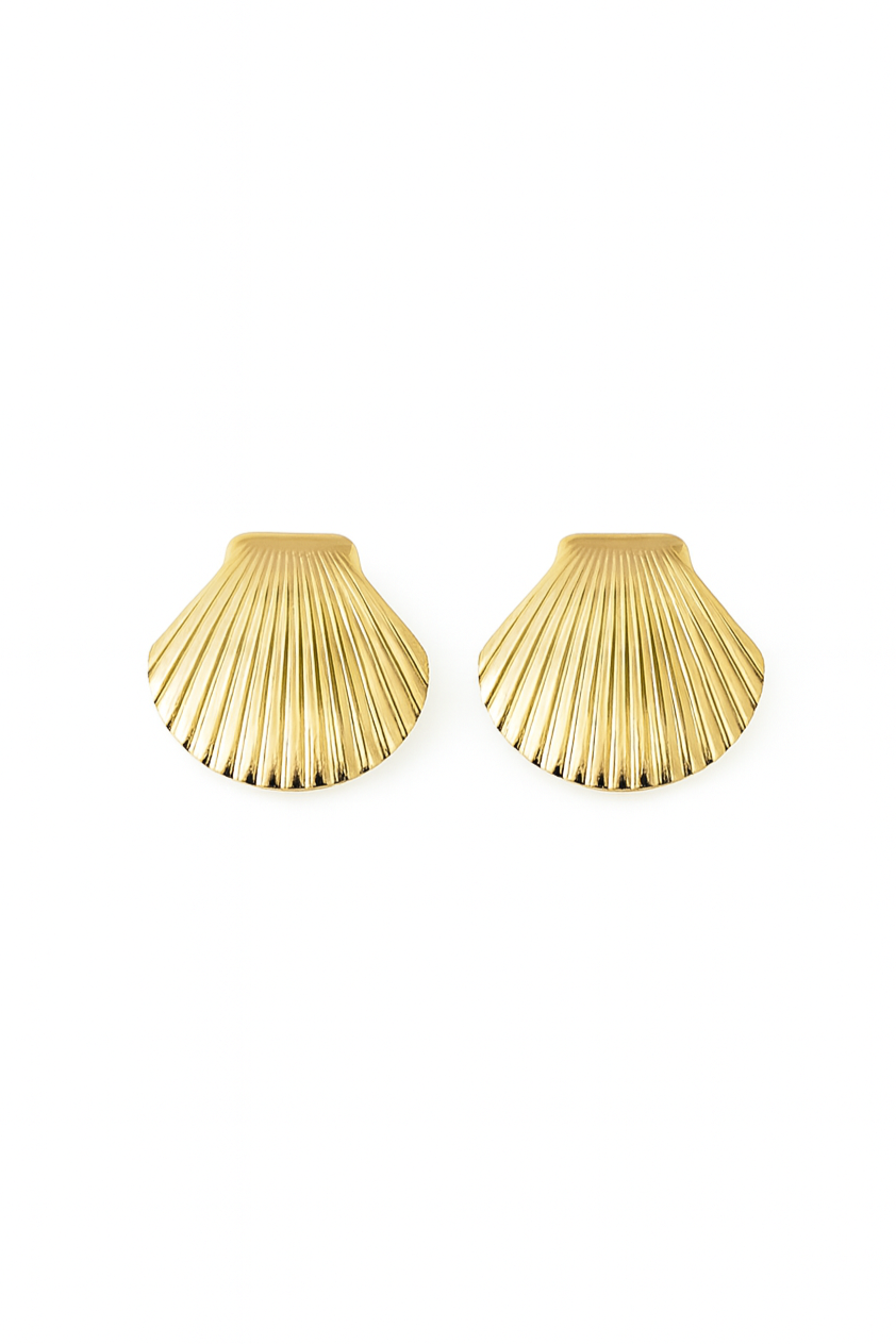 Brincos Concha | Dourado | Aço Inoxidável