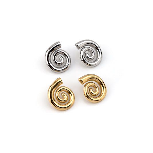 Brincos Espiral Dourado ou Prateado