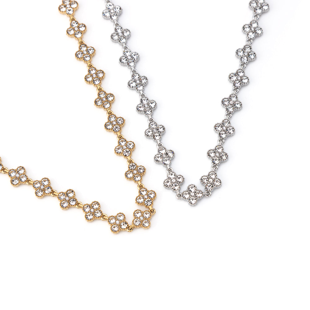 Colar Trevos Dourado ou Prateado