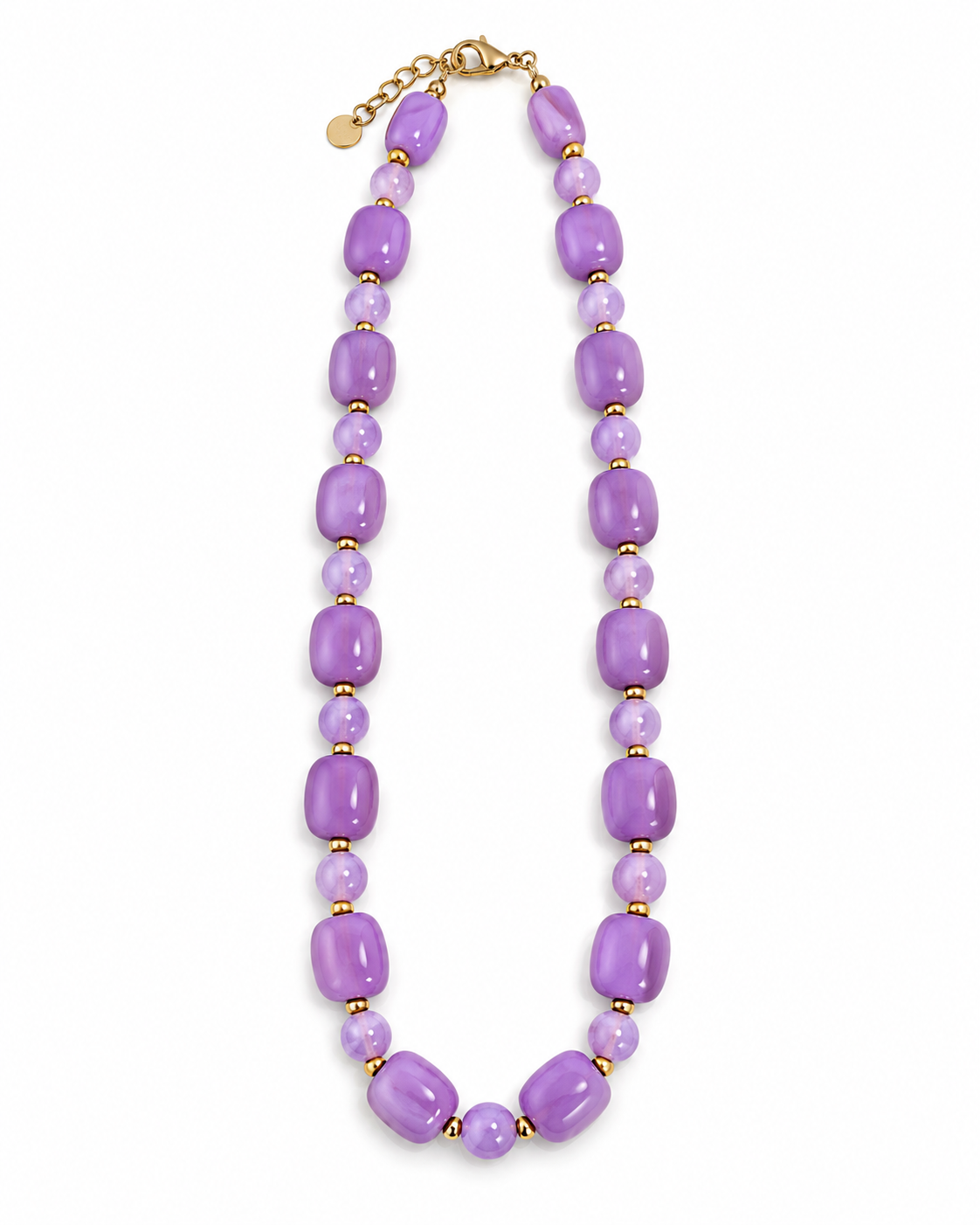 Colar Roxo Dourado