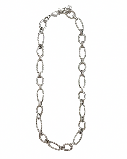 colar glow chain prateado aço inox 316l