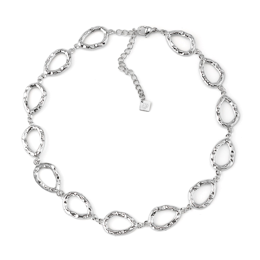 Colar Elos Trabalhados Dourado ou Prateado