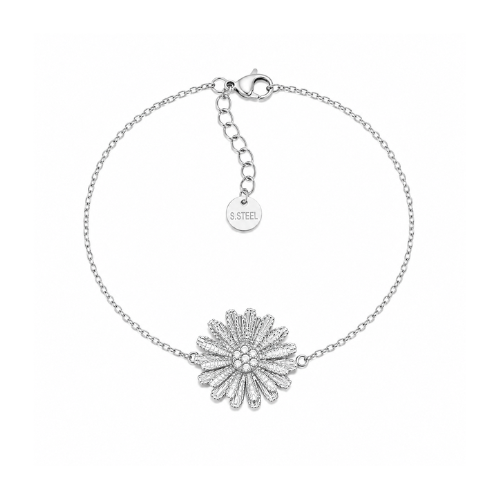Pulseira Flor Dourado ou Prateado