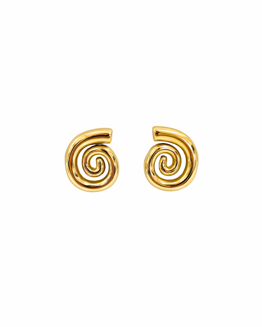Brincos Espiral Dourado