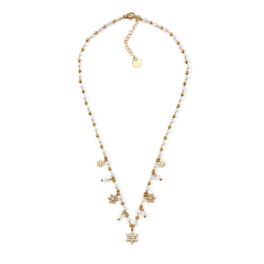 Colar Charms Snow Dourado ou Prateado