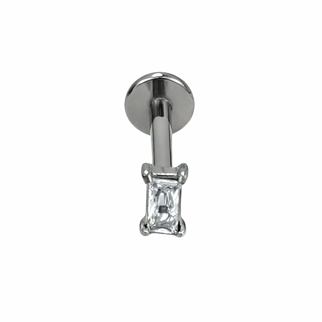 Piercing Retangular Dourado ou Prateado