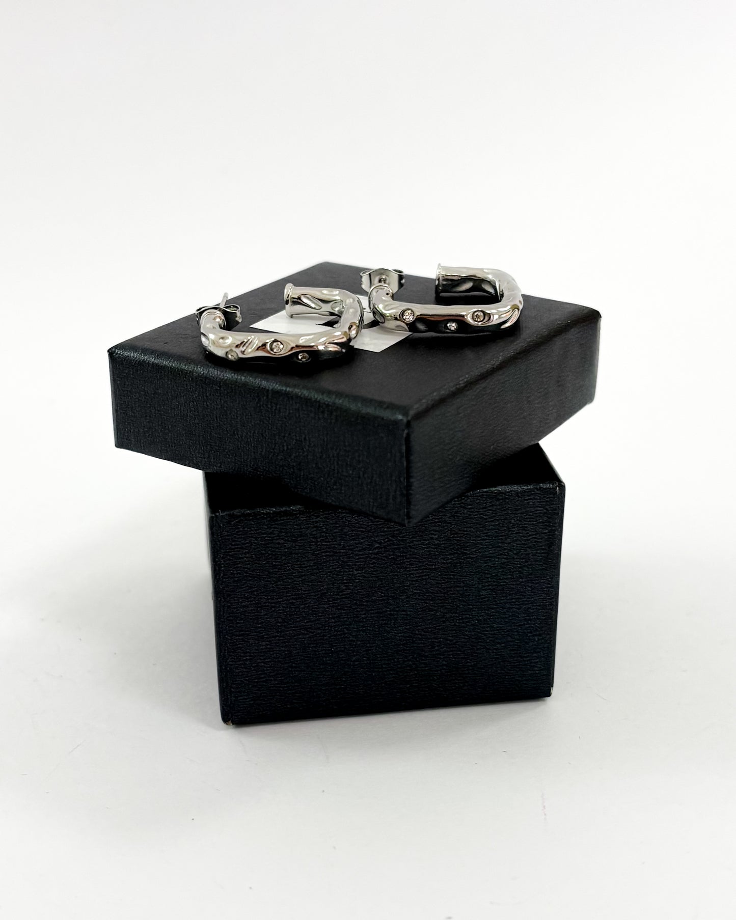 Brincos Glam Prateado