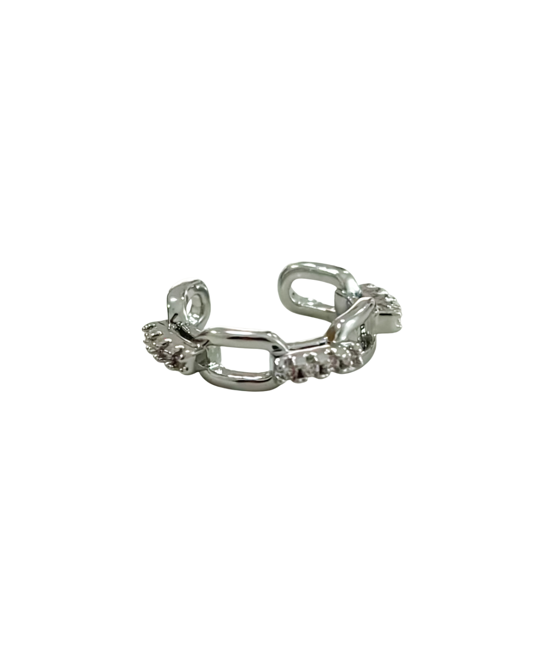 Earcuff Corrente Prateado