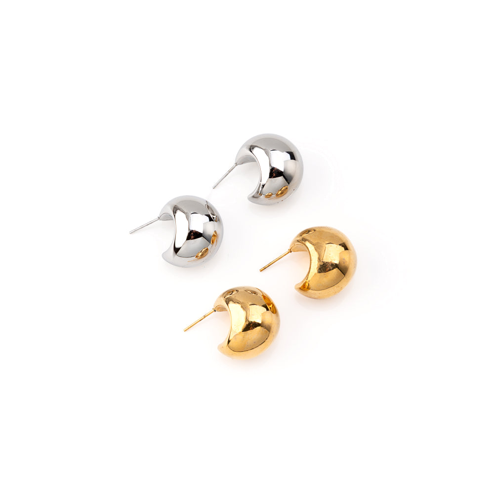 Brincos Abalonados Dourado ou Prateado