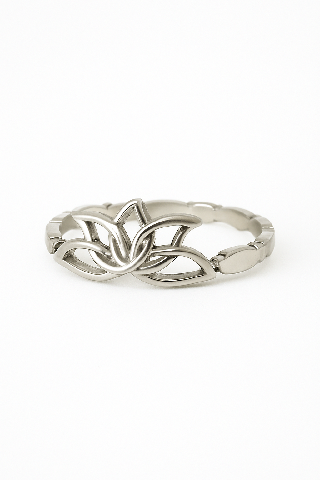 Anel Flor de Lotus Numerado | Prateado | Aço Inoxidável