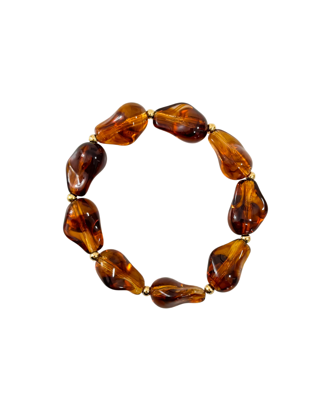 Pulseira Amber Touch Castanho/Dourado