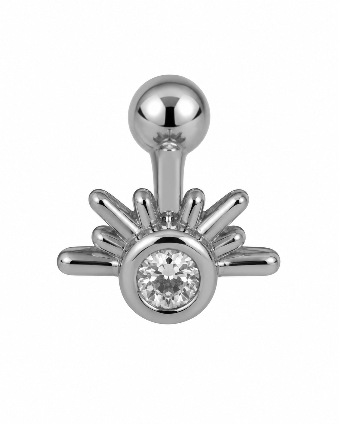 Piercing Sol Brilhante Dourado ou Prateado