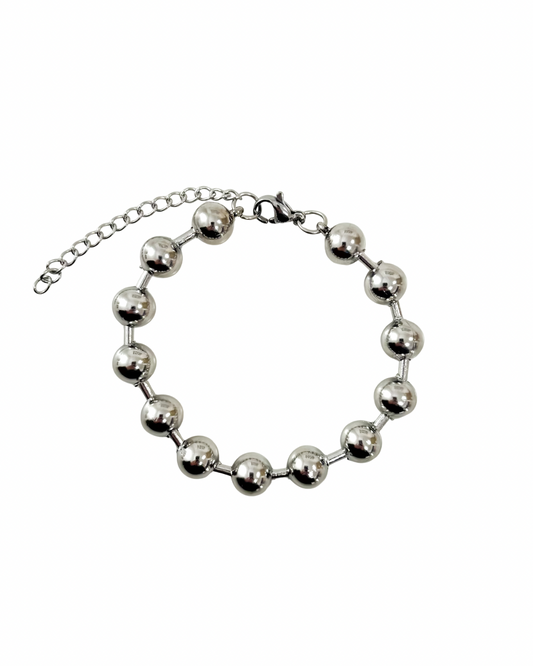 Pulseira Bolinhas Prateado