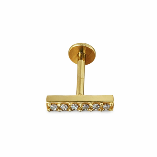 Piercing Traço Dourado ou Prateado