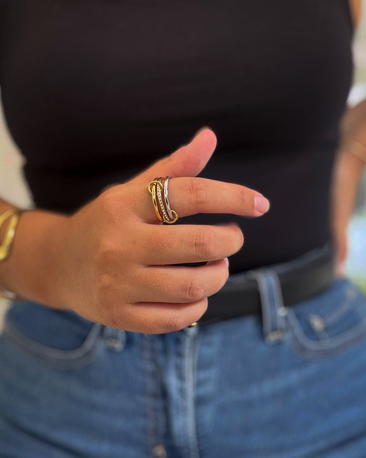 Anel Triplo ou Duplo Numerado | Dourado ou Prateado | Aço Inoxidável