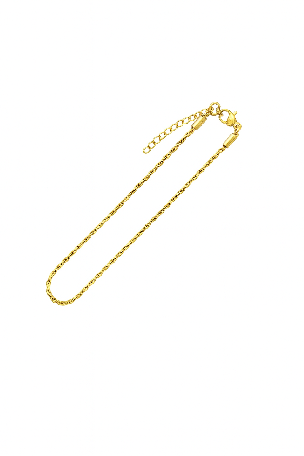 Tornozeleira Torcida | Dourado ou Prateado | Aço Inoxidável