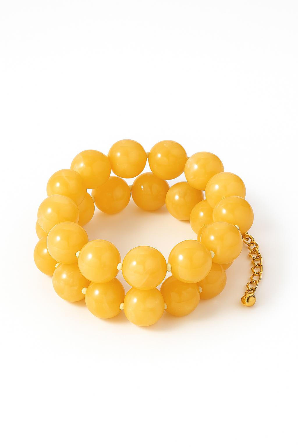 Colar Bubbles Maxi | Verde ou Bege | Pedra e Aço Inoxidável