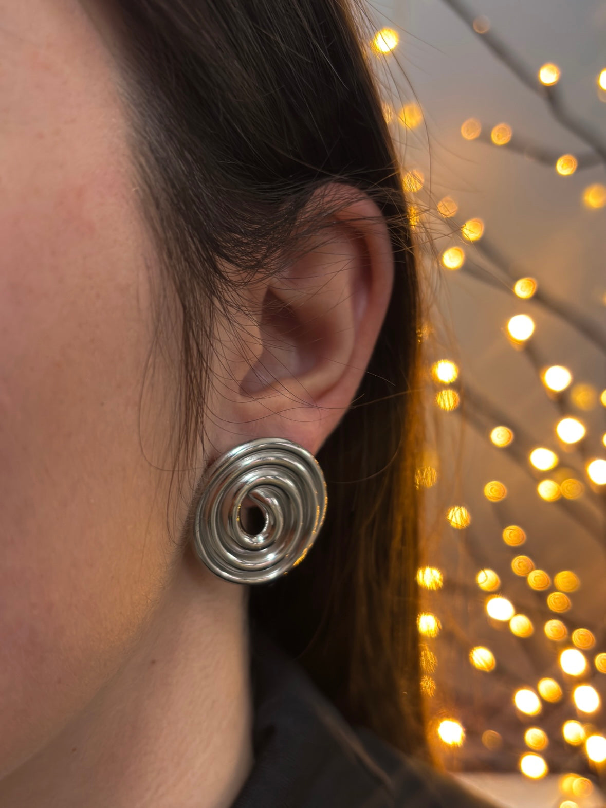 Brincos Loop Prateado