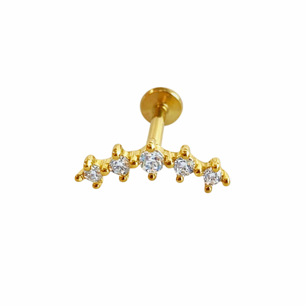 Piercing Mini Brilhantes Dourado ou Prateado