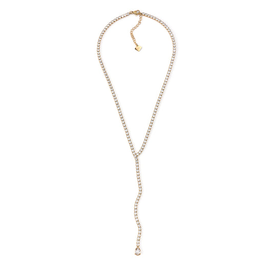 Colar Rivieras Gravata Dourado ou Prateado