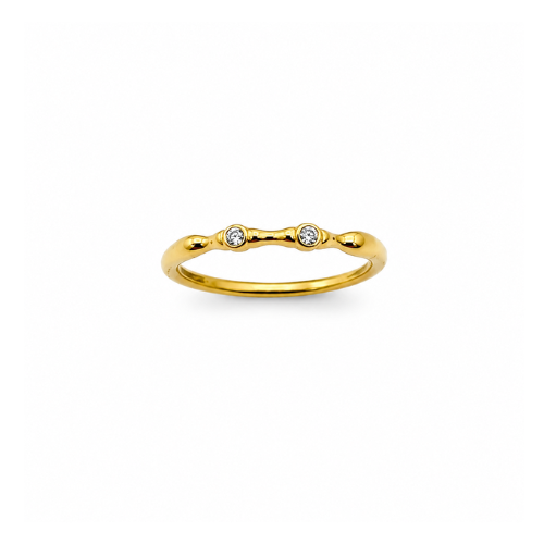 Anel Ajustável Mini Brilhantes Dourado ou Prateado