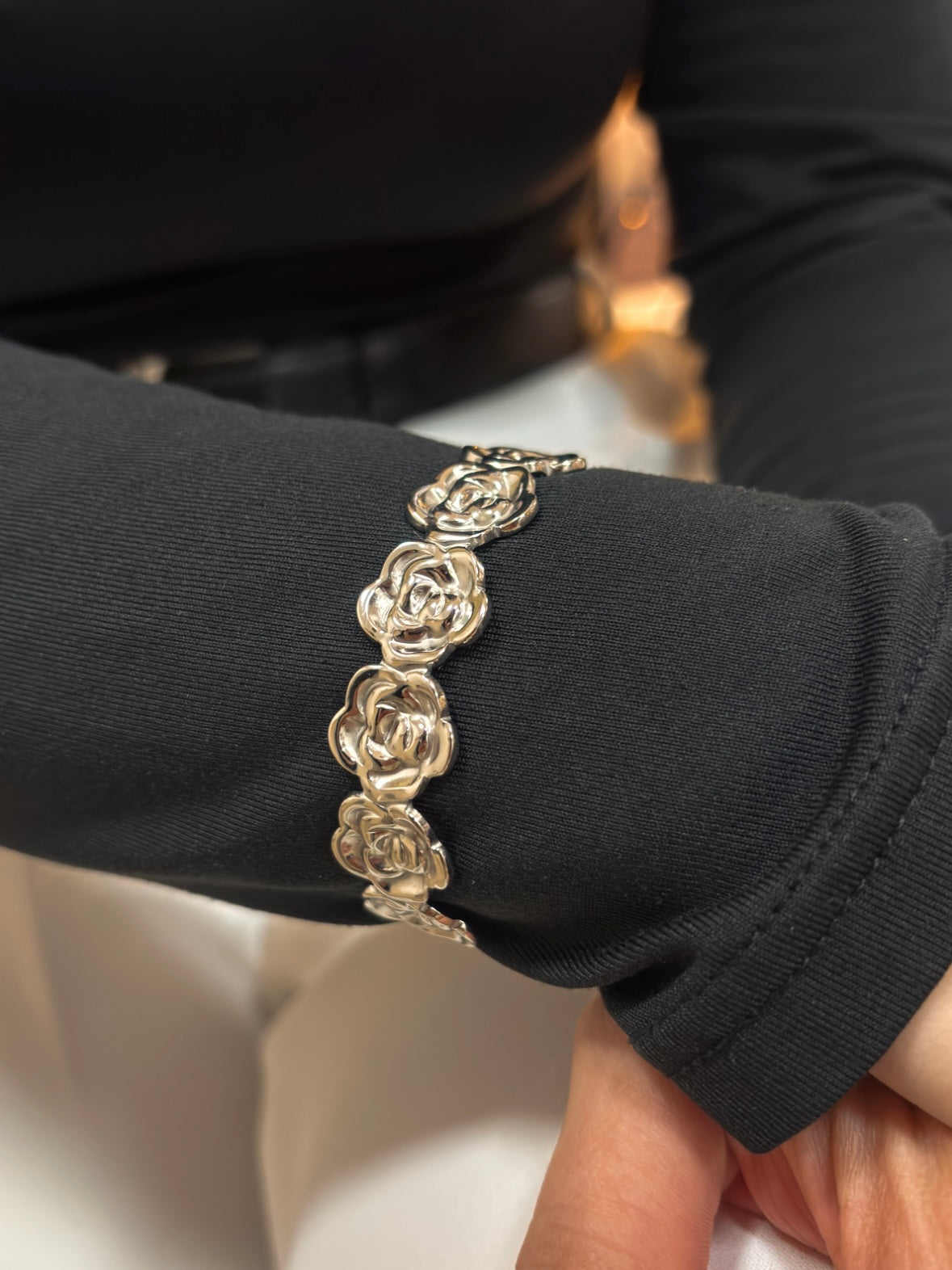 Pulseira Flowers Prateado