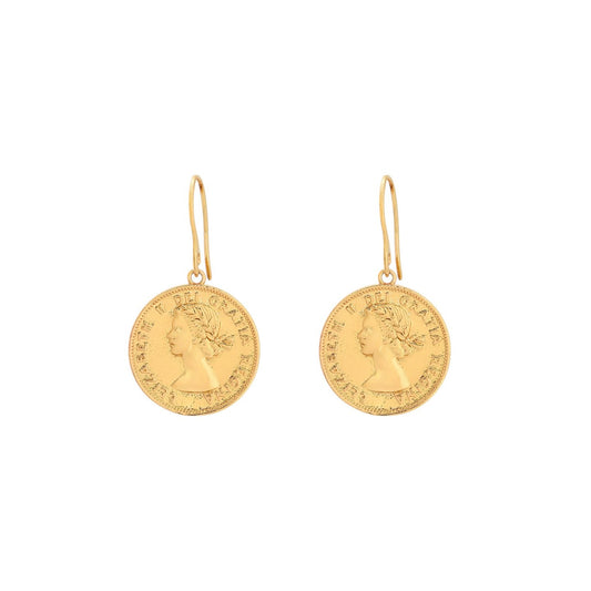 Brincos Libra Antiga Banho de Ouro