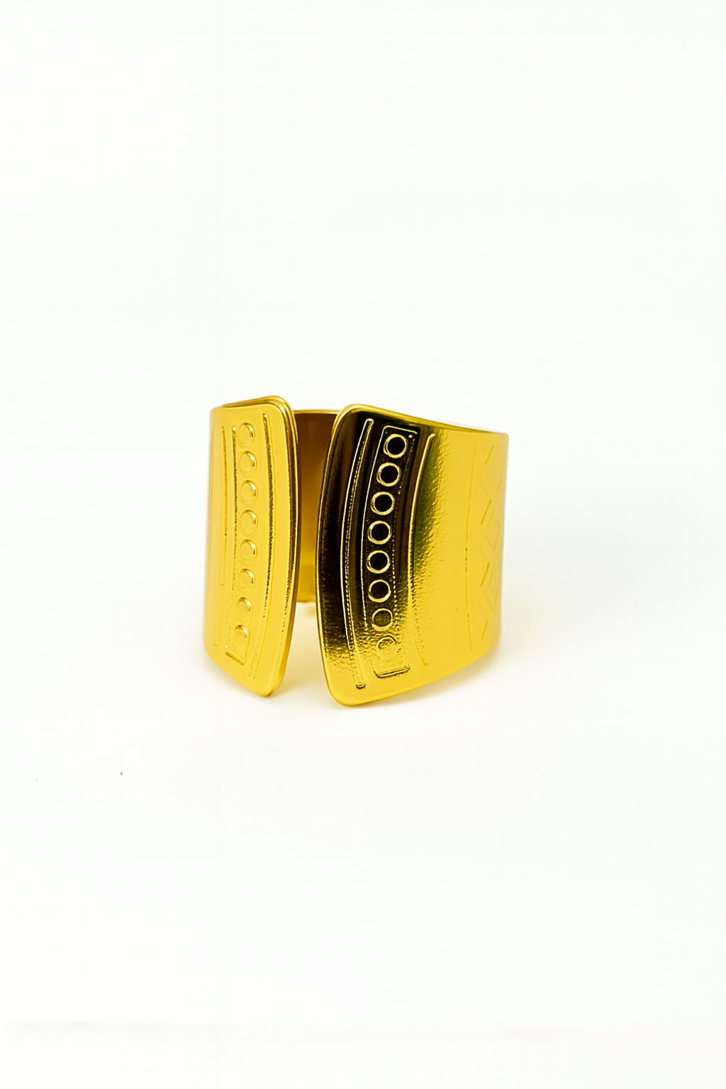 Anel Fivela Ajustável | Dourado | Aço Inoxidável