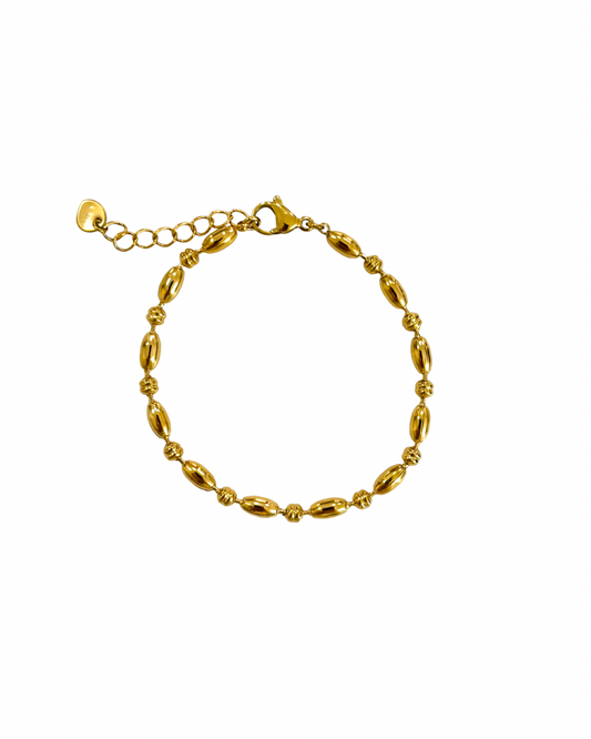 Pulseira Contas Dourado