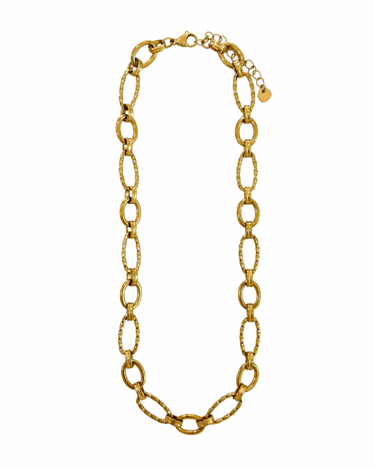 colar glow chain dourado aço inox 316l