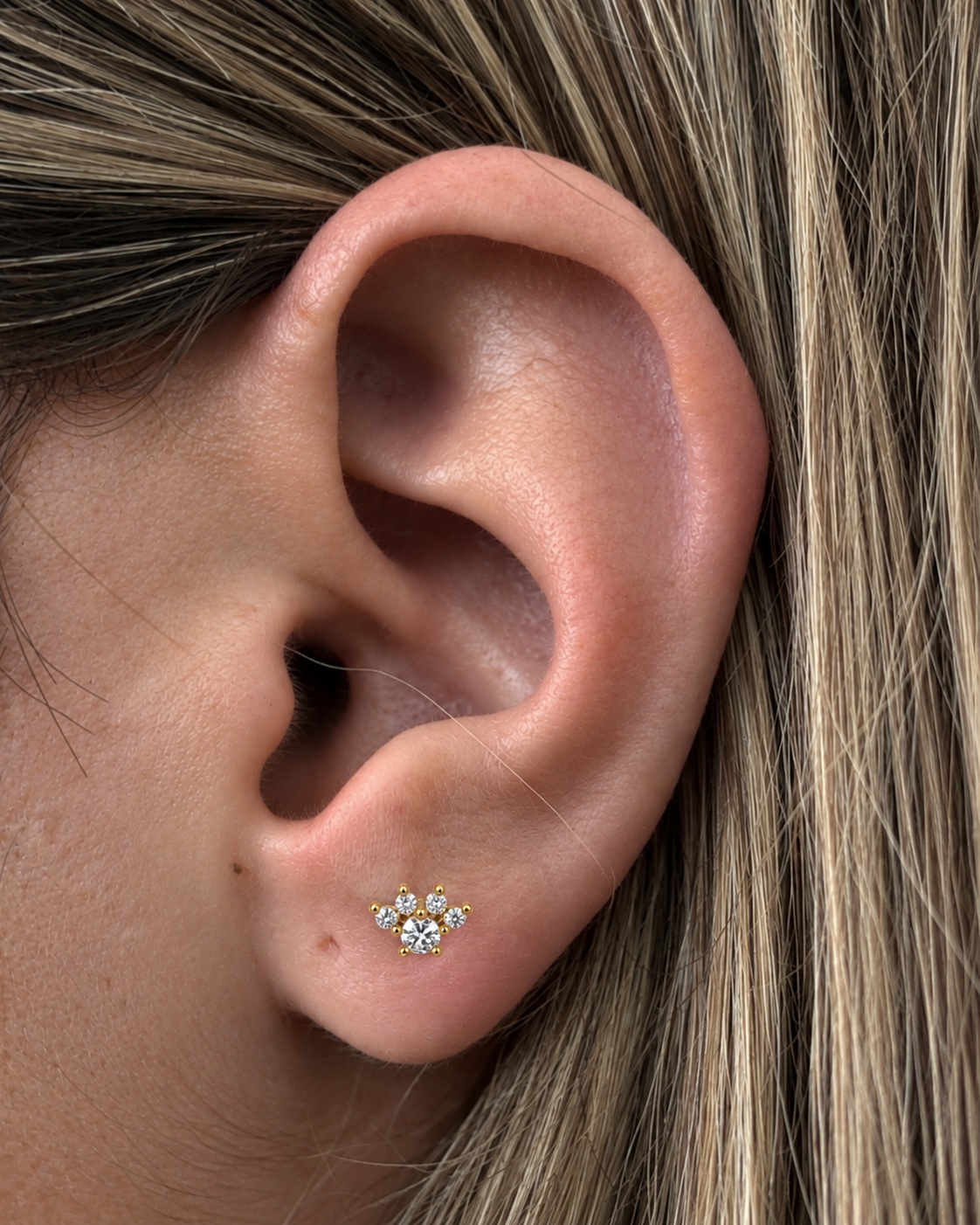 Piercing Patinha Dourado ou Prateado