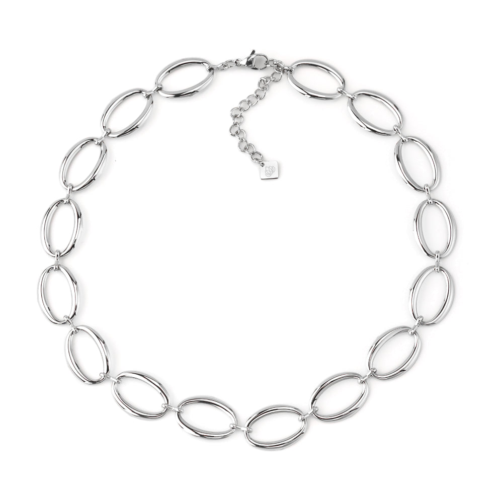 Colar Elos Lisos Dourado ou Prateado