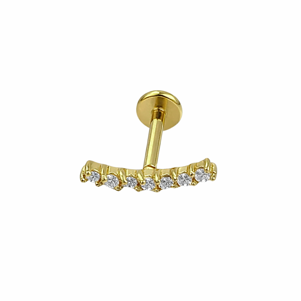 Piercing Curva Dourado ou Prateado