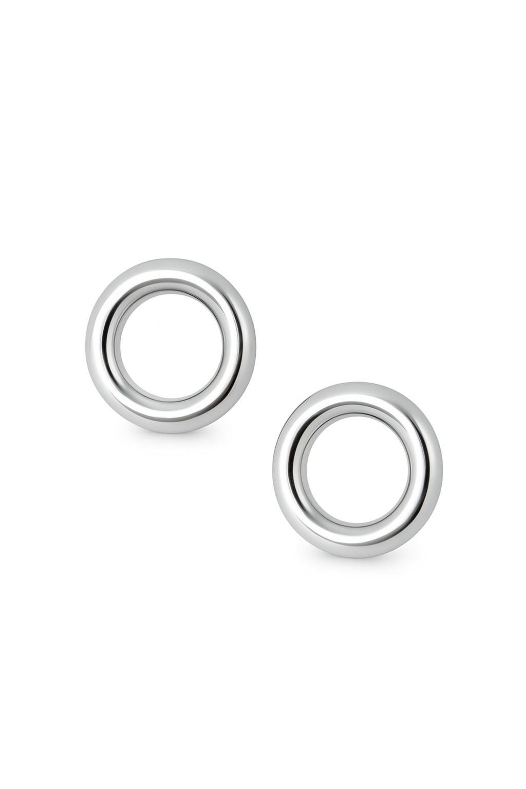 Brincos Circulo | Dourado ou Prateado | Aço Inoxidável