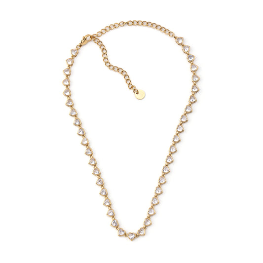 Colar Corações Dourado