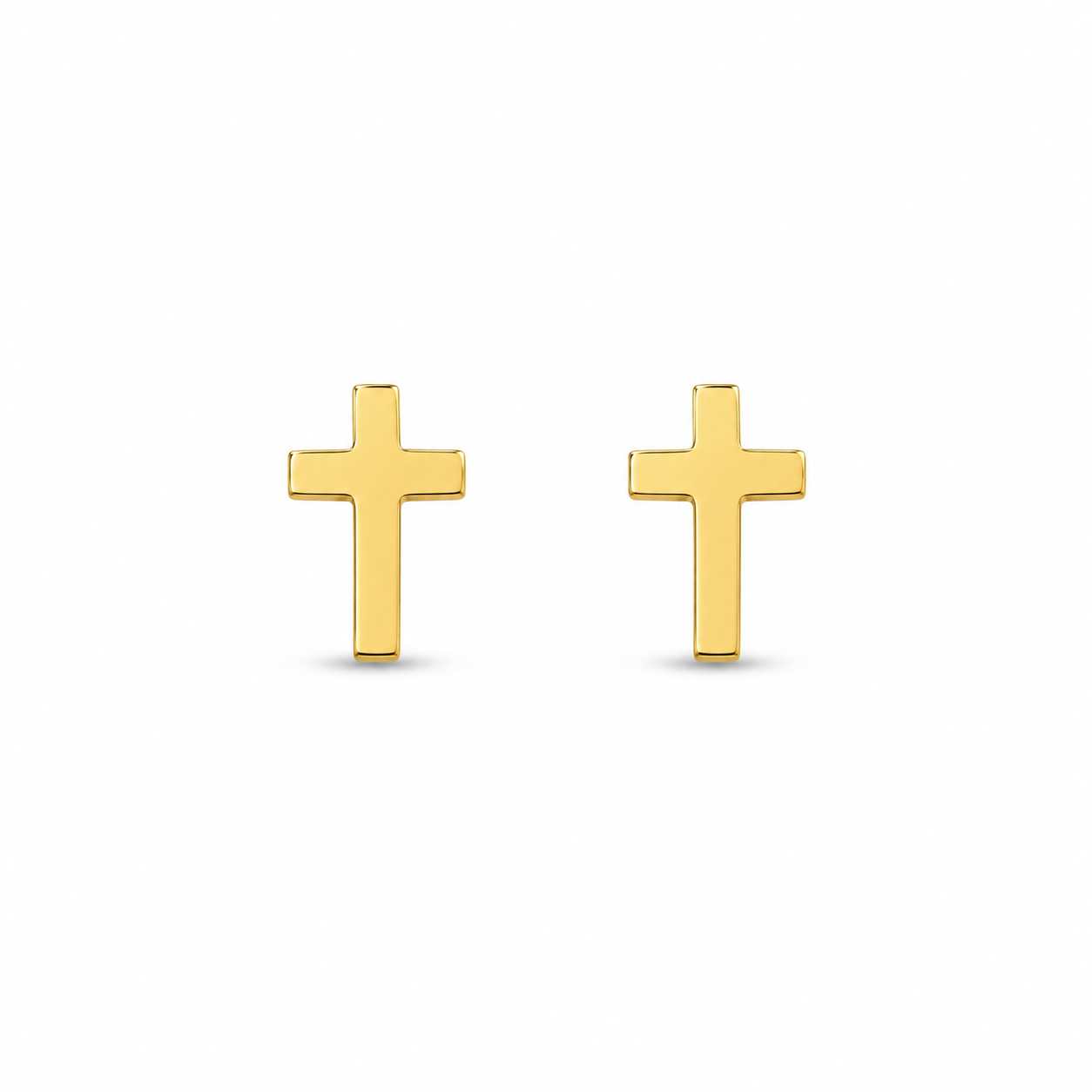 Brincos Mini Cruz Dourado