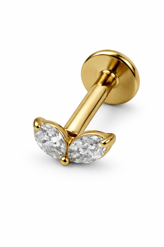 Piercing Asas Dourado ou Prateado