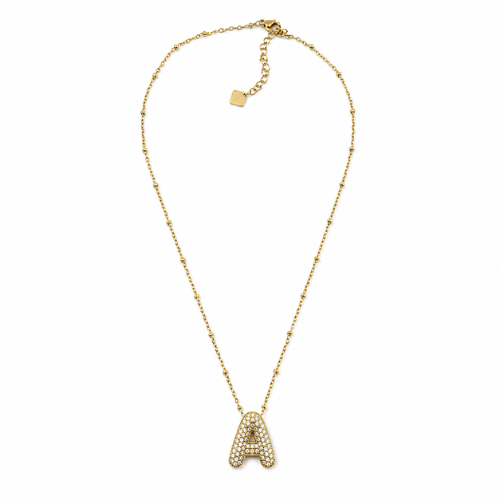 Colar Inicial Bubbles Brilhantes Dourado ou Prateado