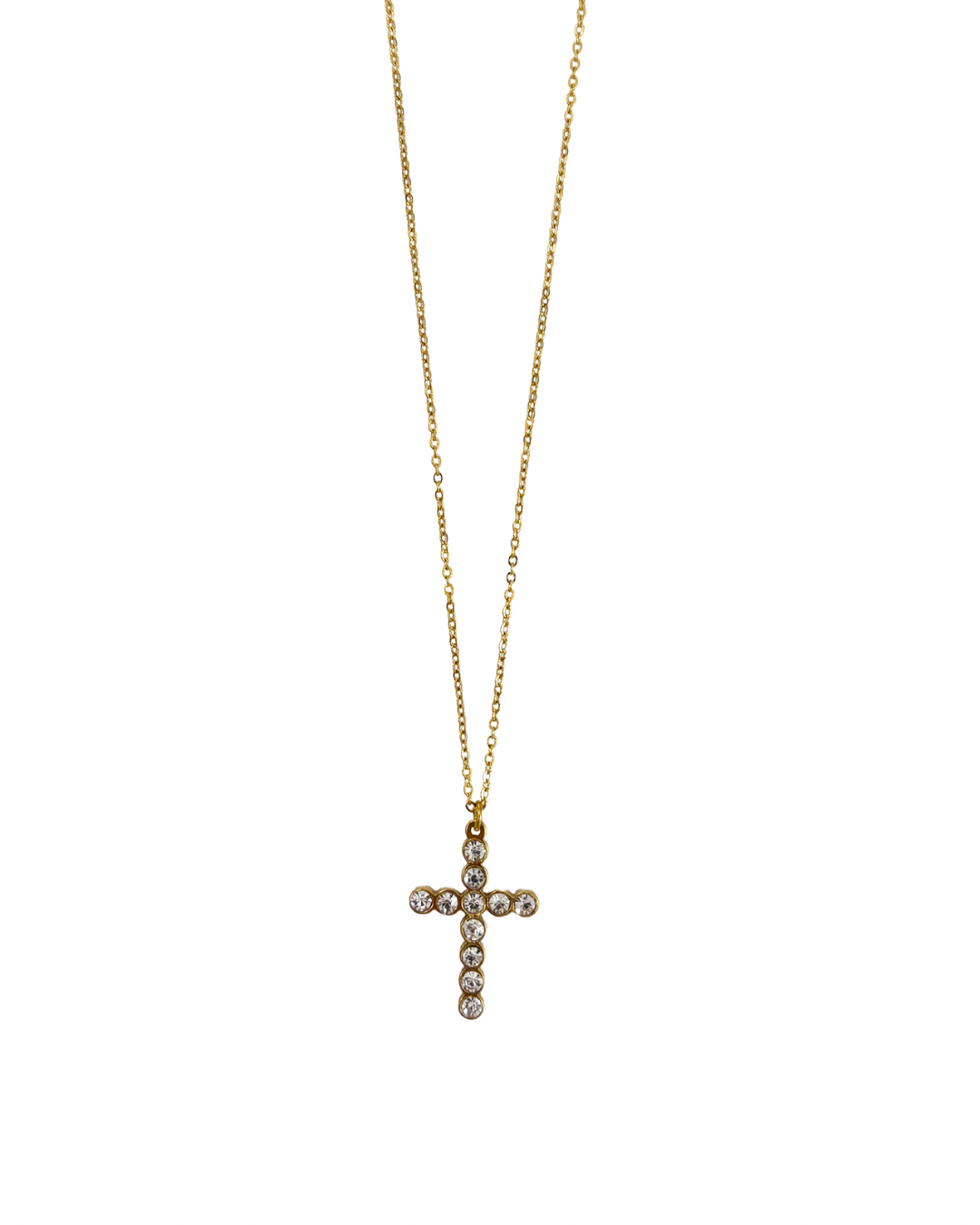 Colar Shiny Cross Dourado