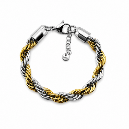 Pulseira Malha Torcida Maxi Dourado ou Mix