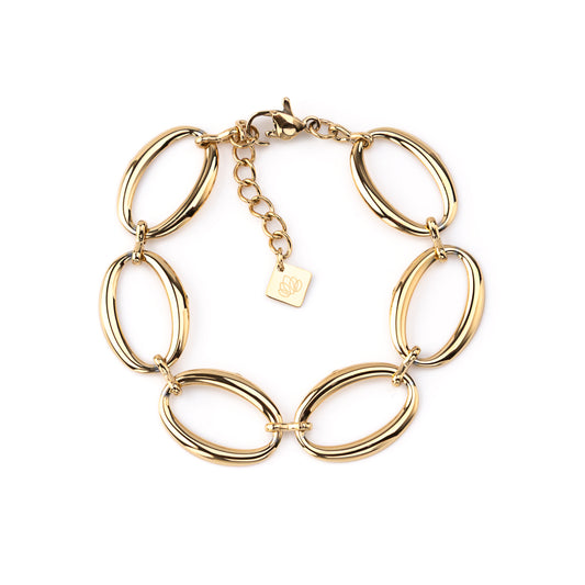 Pulseira Elos Lisos Dourado ou Prateado