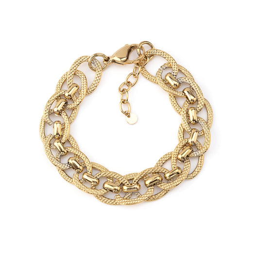 Pulseira Corrente Cheia Dourado ou Prateado