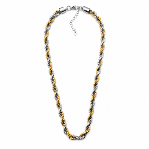 Colar Malha Torcida Maxi Dourado ou Mix